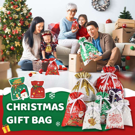 🔥Köp 2 få 1 gratis🎅🎁Julklappspåse med dragsko