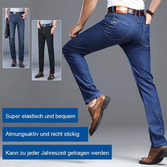 Super Slim Fit Jeans med resår i midjan för män