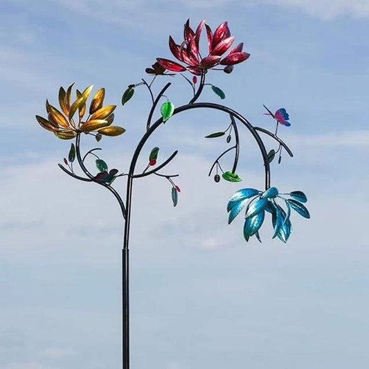 🌞Sommarprakt-Färgsprakande blomstermönstrad vindflöjel