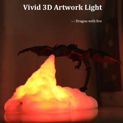 3D-Tryckt Draklampa