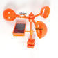 Vogelscheuche mit Reflektor und Windmaschine mit Sound