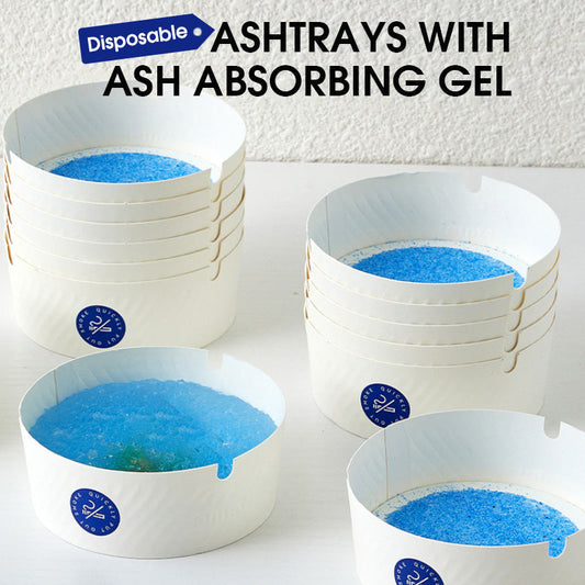 🌿Einweg-Aschenbecher mit ascheabsorbierendem Gel