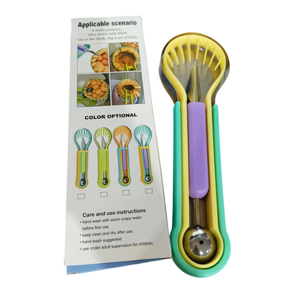 ✨ Vie hedelmien valmistus uudelle tasolle – 3-in-1 monitoiminen melonipallokauha- ja veistosveitsisetti! ✨