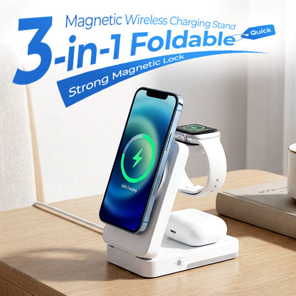 🔋 3-in-1-taitettava magneettinen latausteline jokapäiväiseen käyttöön
